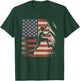 Rock Climbing USA Flag Vintage Rock Climber 4th Of July T-Shirt - T-Shirt | Forest