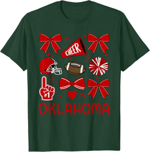 Oklahoma Women Girls Toddler Sister Bow For Oklahoma Lover T-Shirt - T-Shirt | Forest