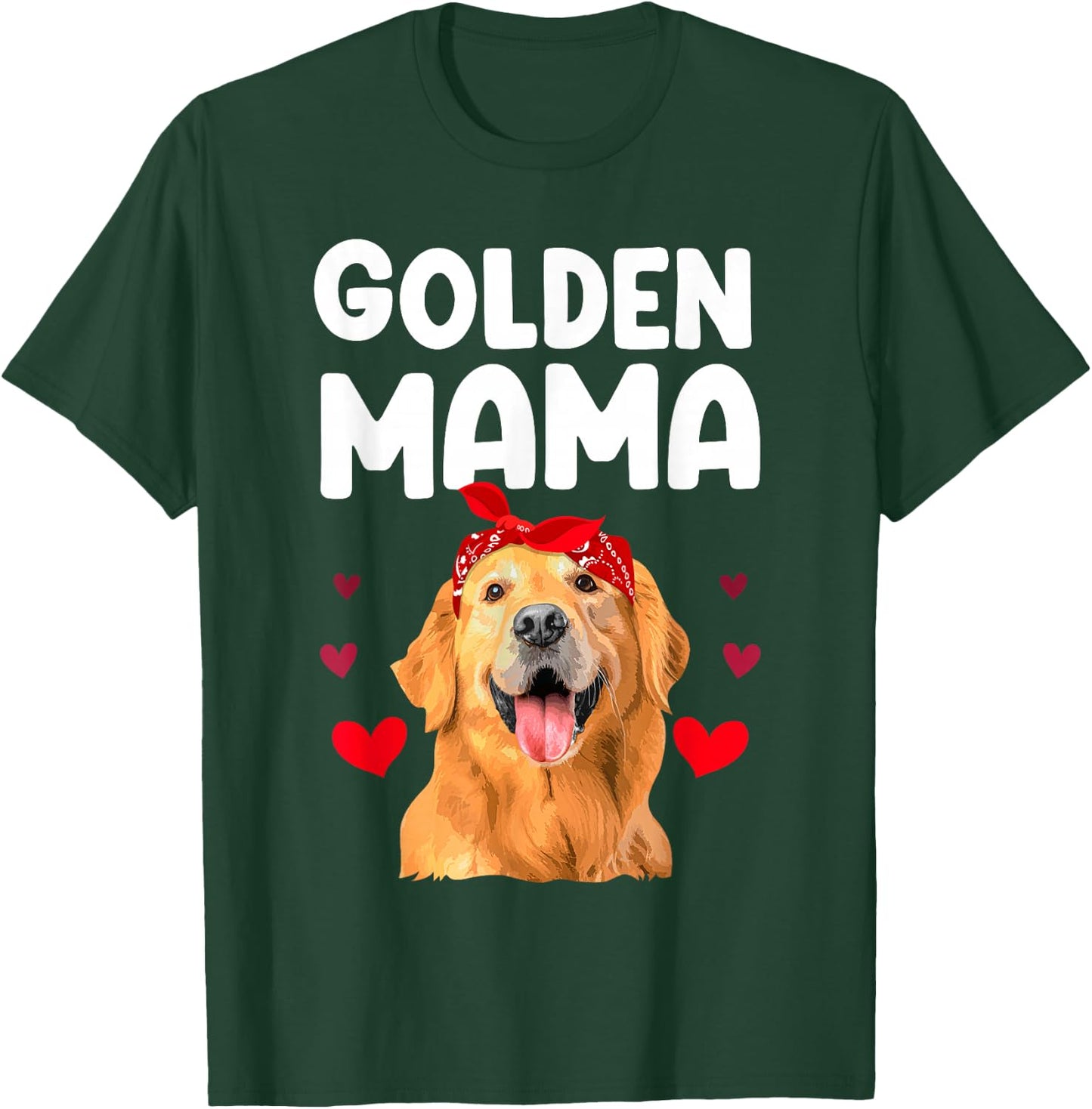 Golden Retriever Design For Mom Women Golden Retriever Lover T-Shirt - T-Shirt | Forest