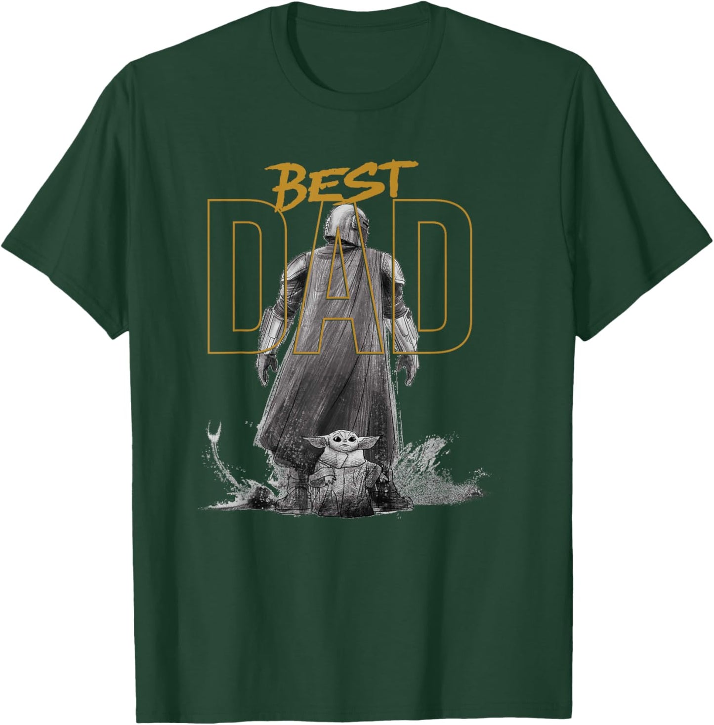 Star Wars The Mandalorian and Grogu Best Dad Father’s Day T-Shirt - T-Shirt | Forest