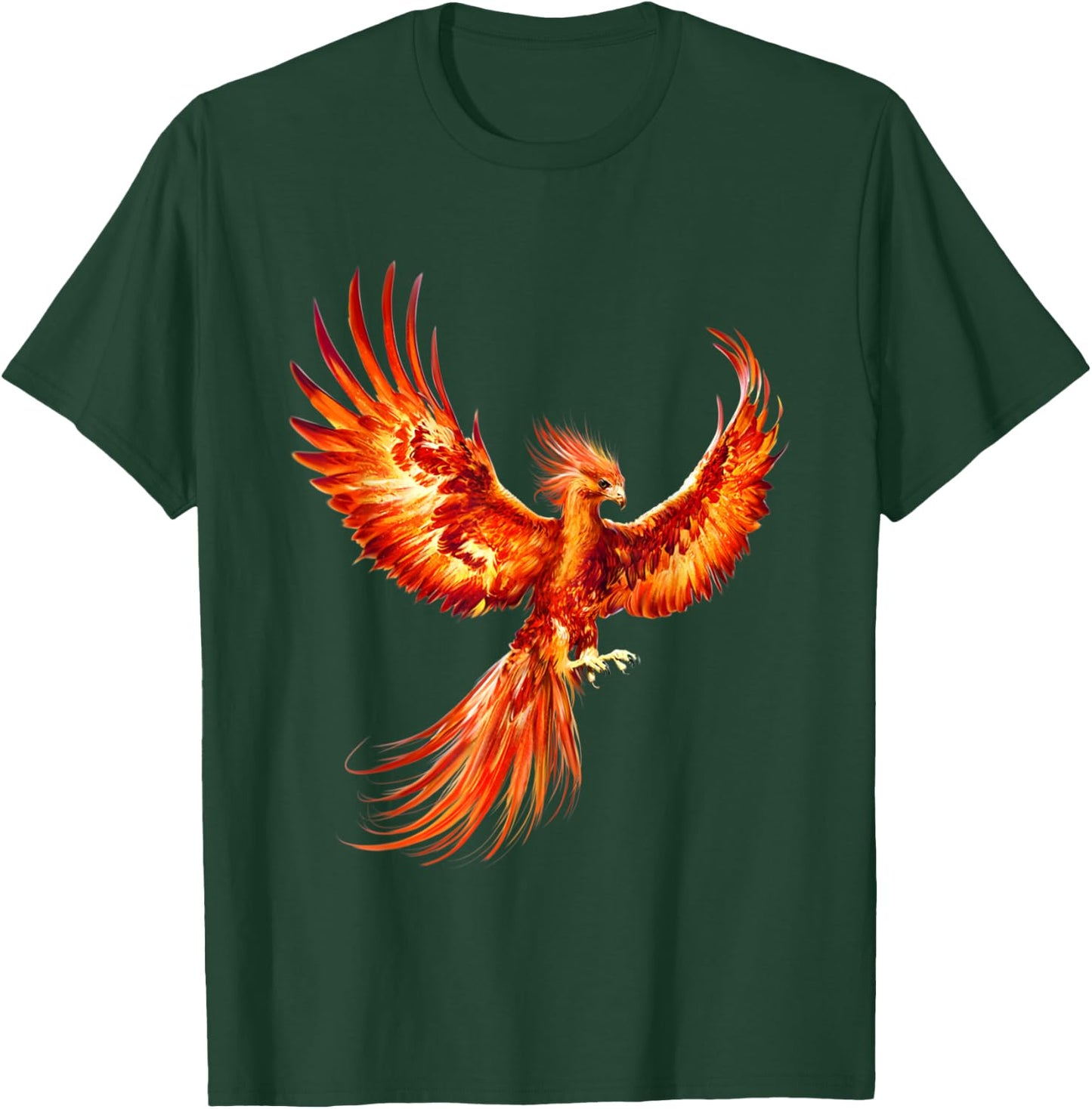 Rising Phoenix Fire Fenix Inspirational Fantasy Gift T-Shirt - T-Shirt | Forest