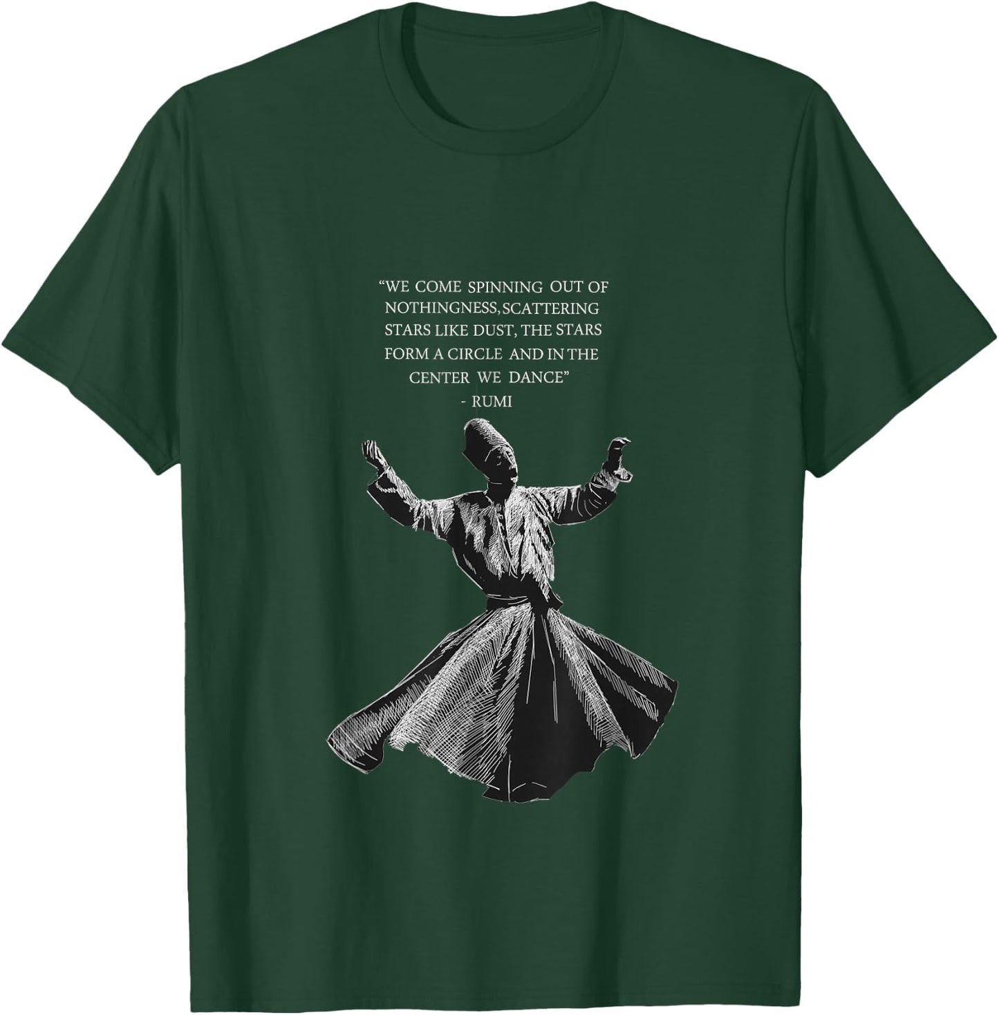 Rumi Whirling Dervish T-Shirt - T-Shirt | Forest