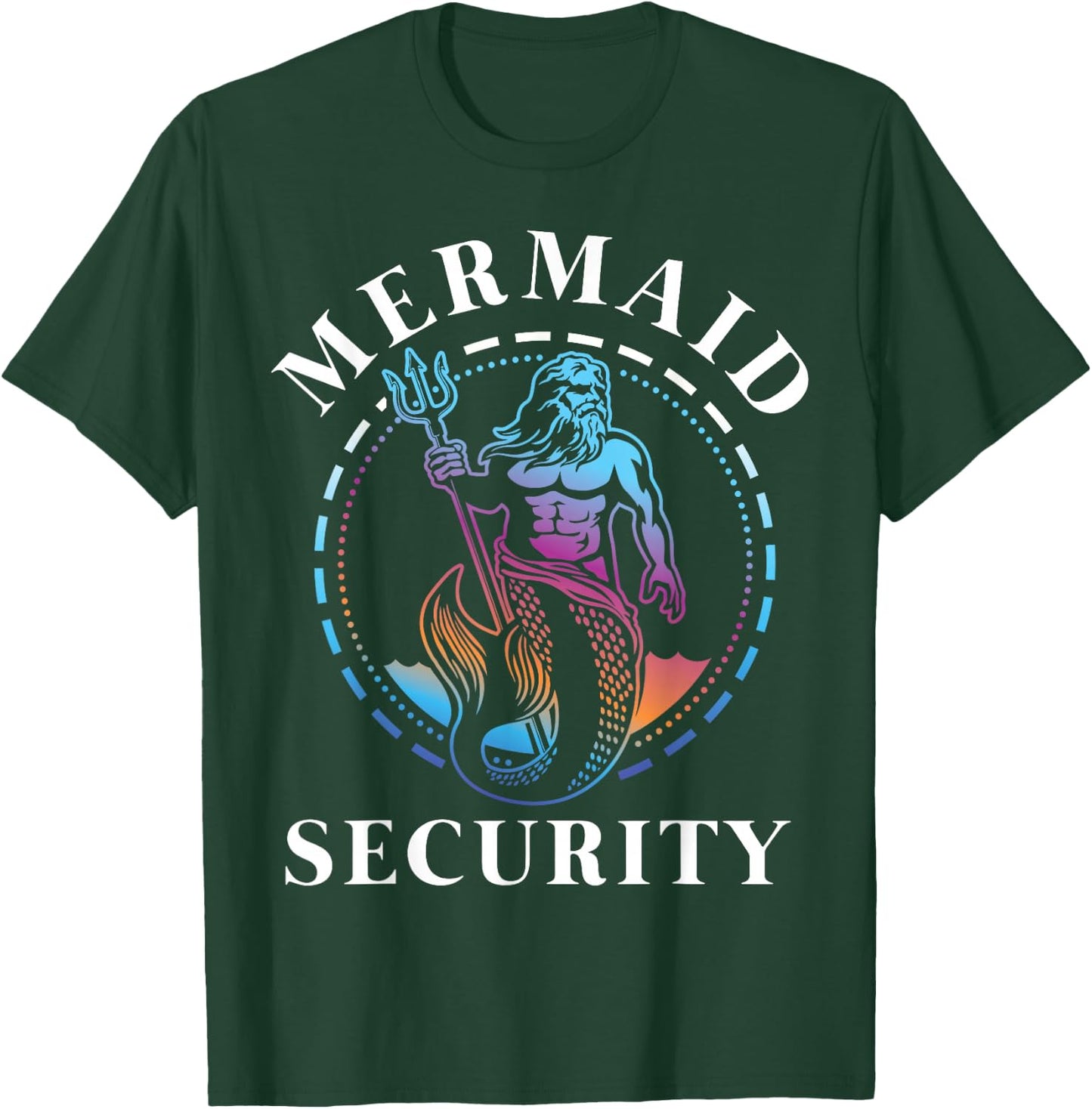 Mermaid Security Dad Brother Grandpa of Swimmer Gift T-Shirt - T-Shirt | Forest