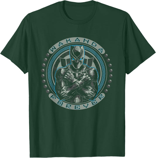 Marvel Black Panther T'Challa Wakanda Forever Black Small T-Shirt - T-Shirt | Forest