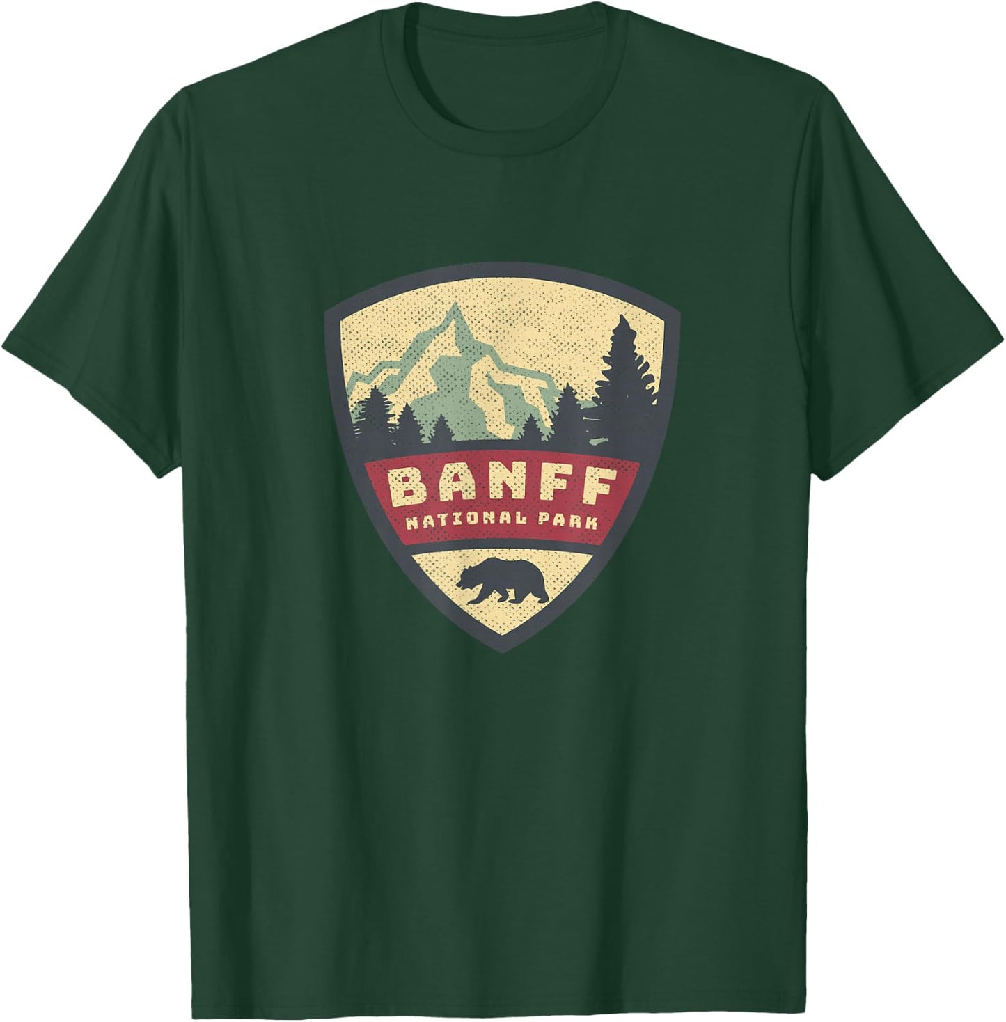 Vintage Retro Canadian Banff National Park Rustic Souvenirs T-Shirt - T-Shirt | Forest