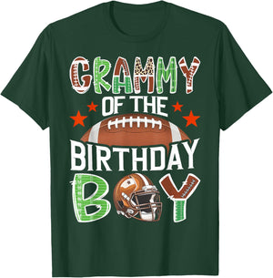 Grammy of The Birthday Boy Game Day Football Lover T-Shirt - T-Shirt | Forest