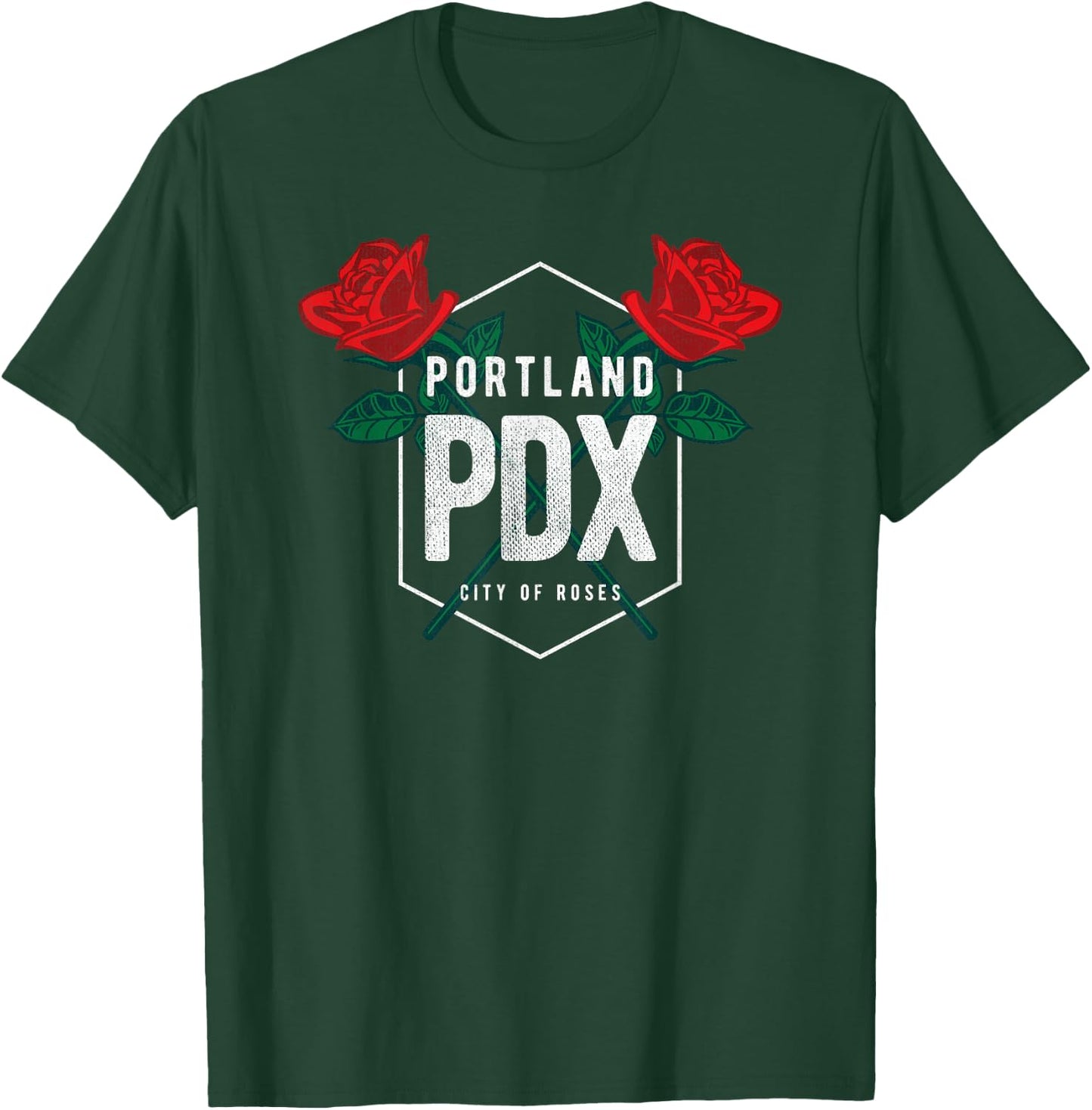 Portland Oregon Badge PDX Portland Squad Pacific Wonderland T-Shirt - T-Shirt | Forest