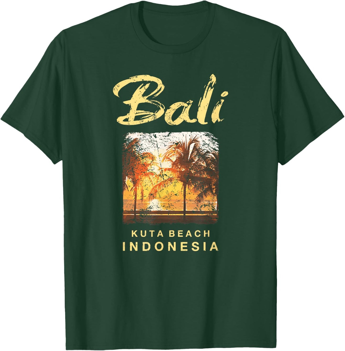 BALI Kuta Beach Indonesia Vintage Surfing T-Shirt - T-Shirt | Forest