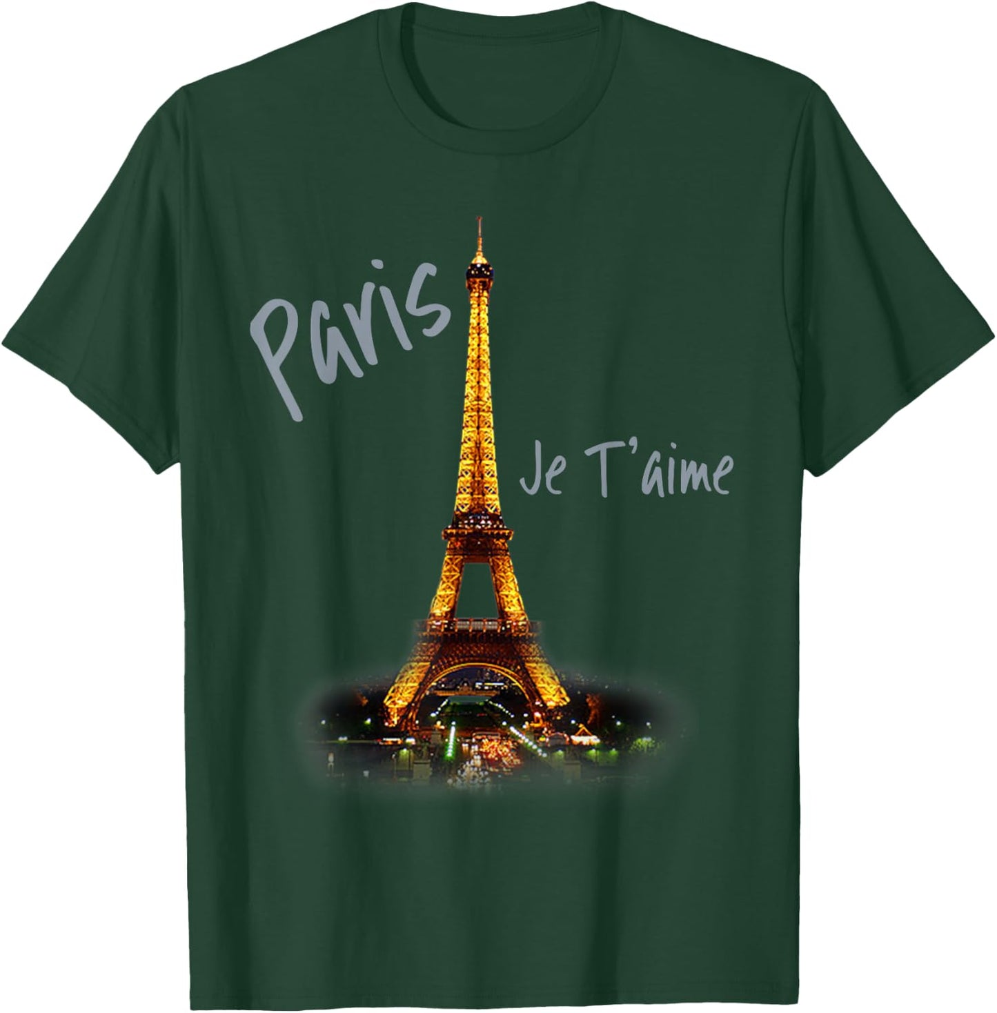 Eiffel Tower Paris French Vintage I Love Paris France T-Shirt - T-Shirt | Forest