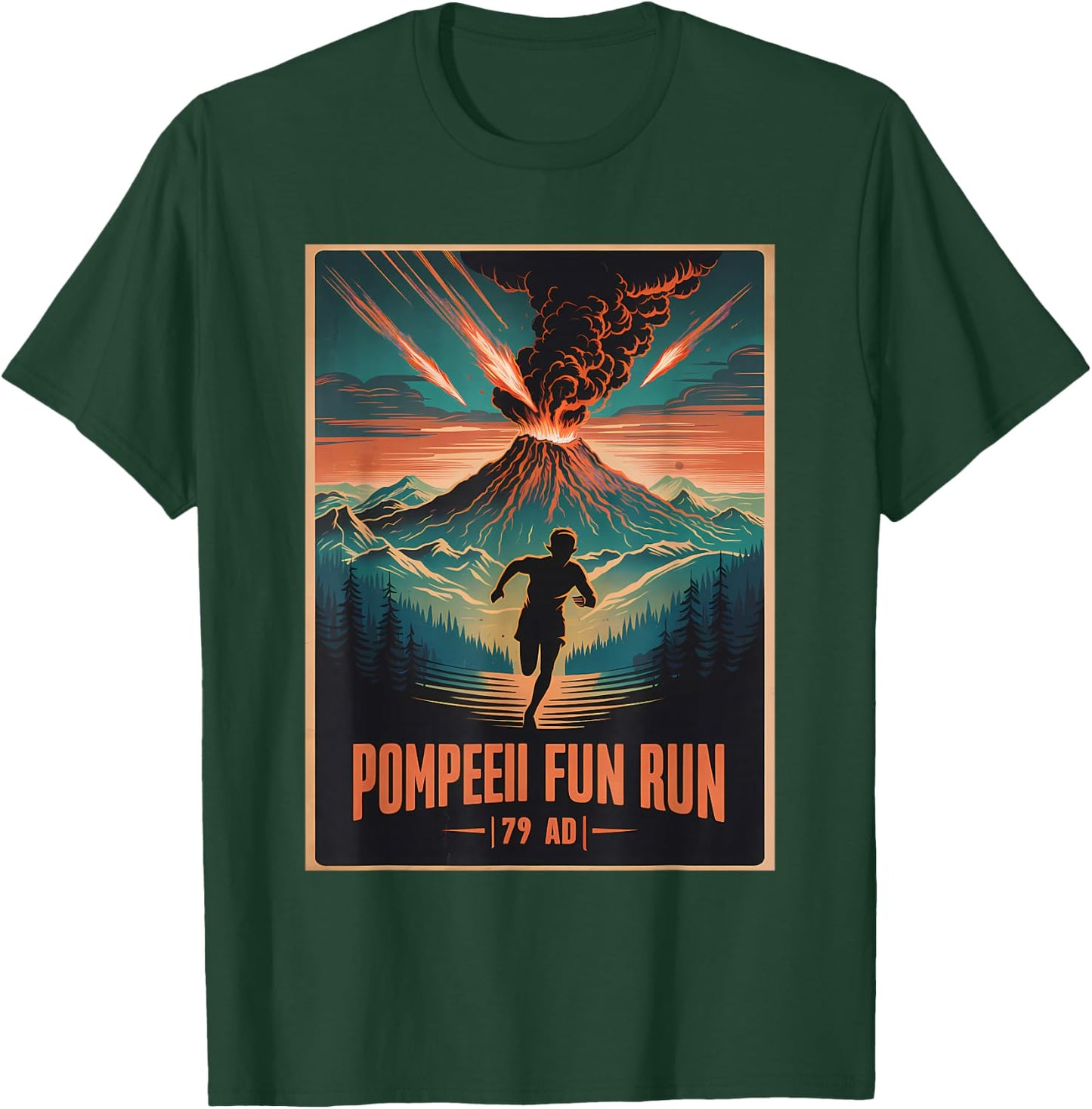 Pompeii Run Volcanologist Geography Volcanology T-Shirt - T-Shirt | Forest