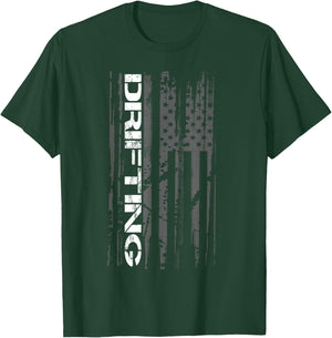 American Flag Car Racing Drifting T-Shirt - T-Shirt | Forest