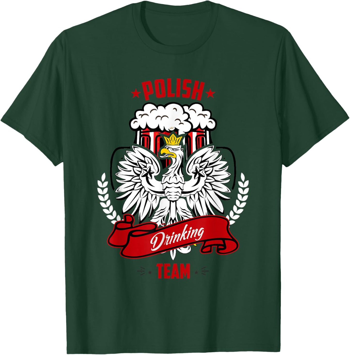 Polish Drinking Team Funny Poland Party Beer T-Shirt - T-Shirt | Forest