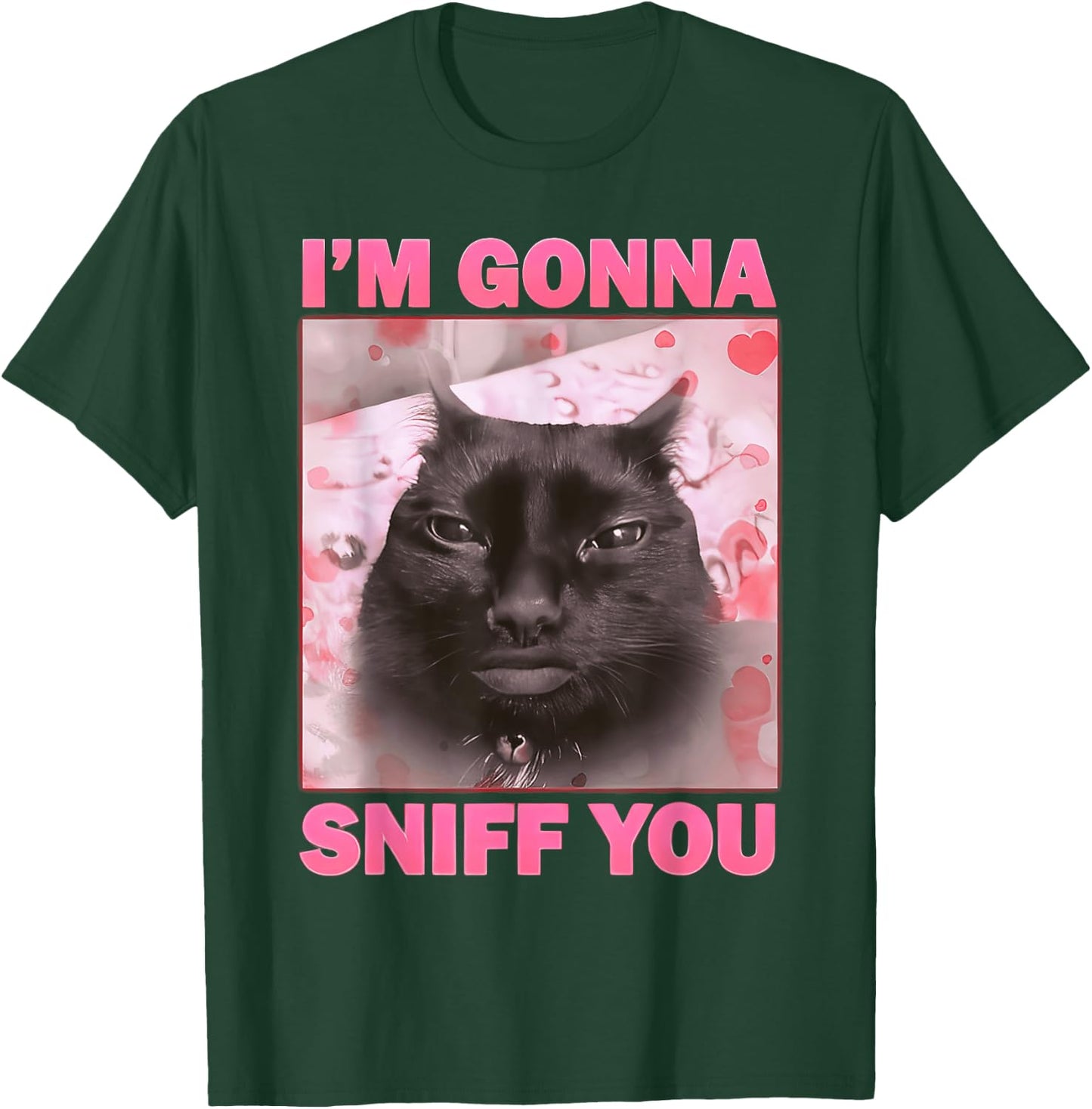 I'm Gonna Sniff You Funny Brainrot Cats Meme for Woman Man T-Shirt - T-Shirt | Forest