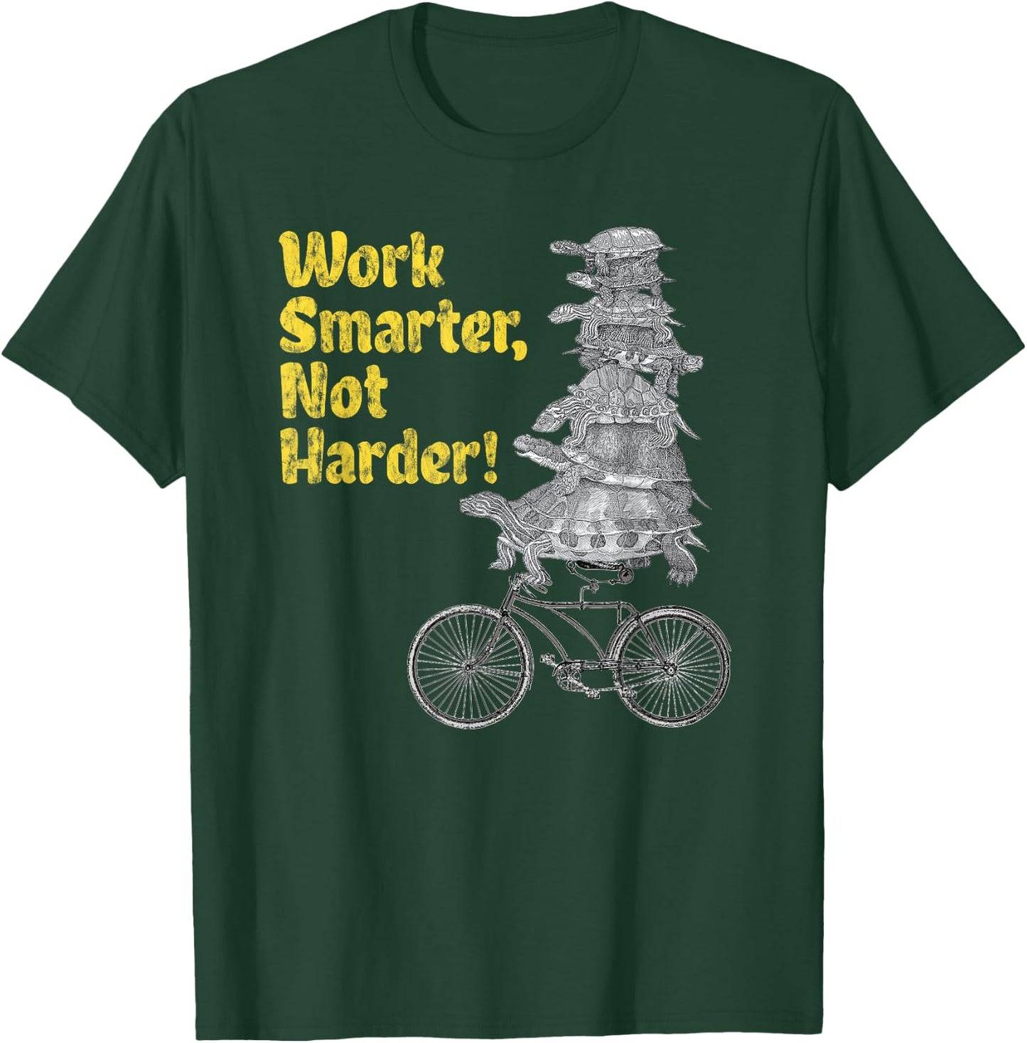 Work Smarter not harder Funny Turtle Gift T Shirt for Kids T-Shirt - T-Shirt | Forest
