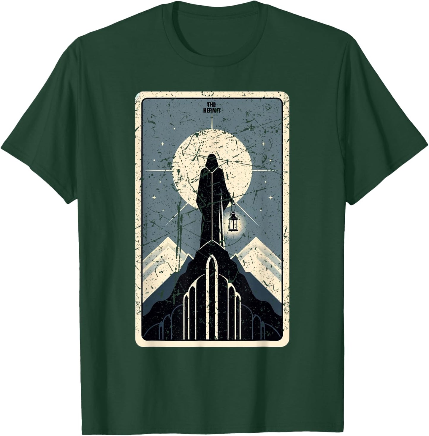 The Hermit Tarot Card Graphic T-Shirt - T-Shirt | Forest
