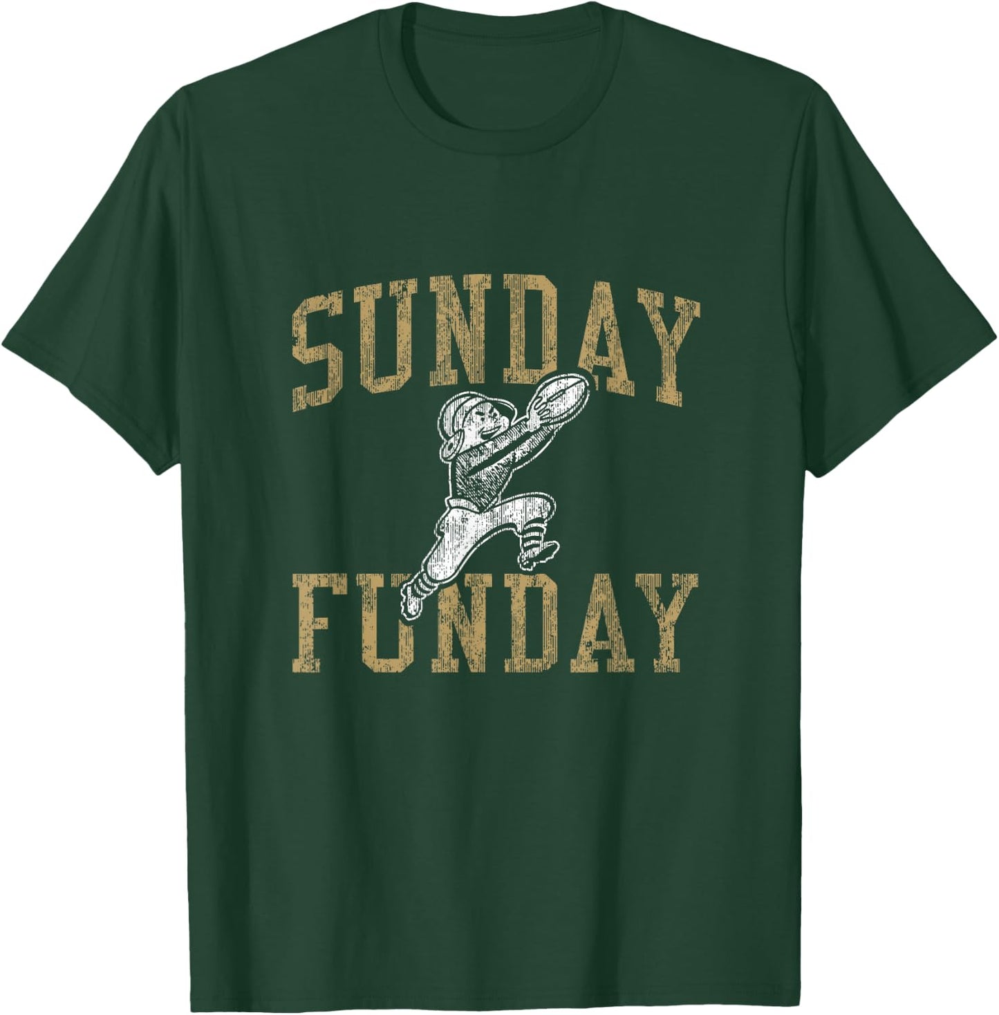 Vintage Sunday Funday T Shirt New Orleans Football Retro T-Shirt - T-Shirt | Forest