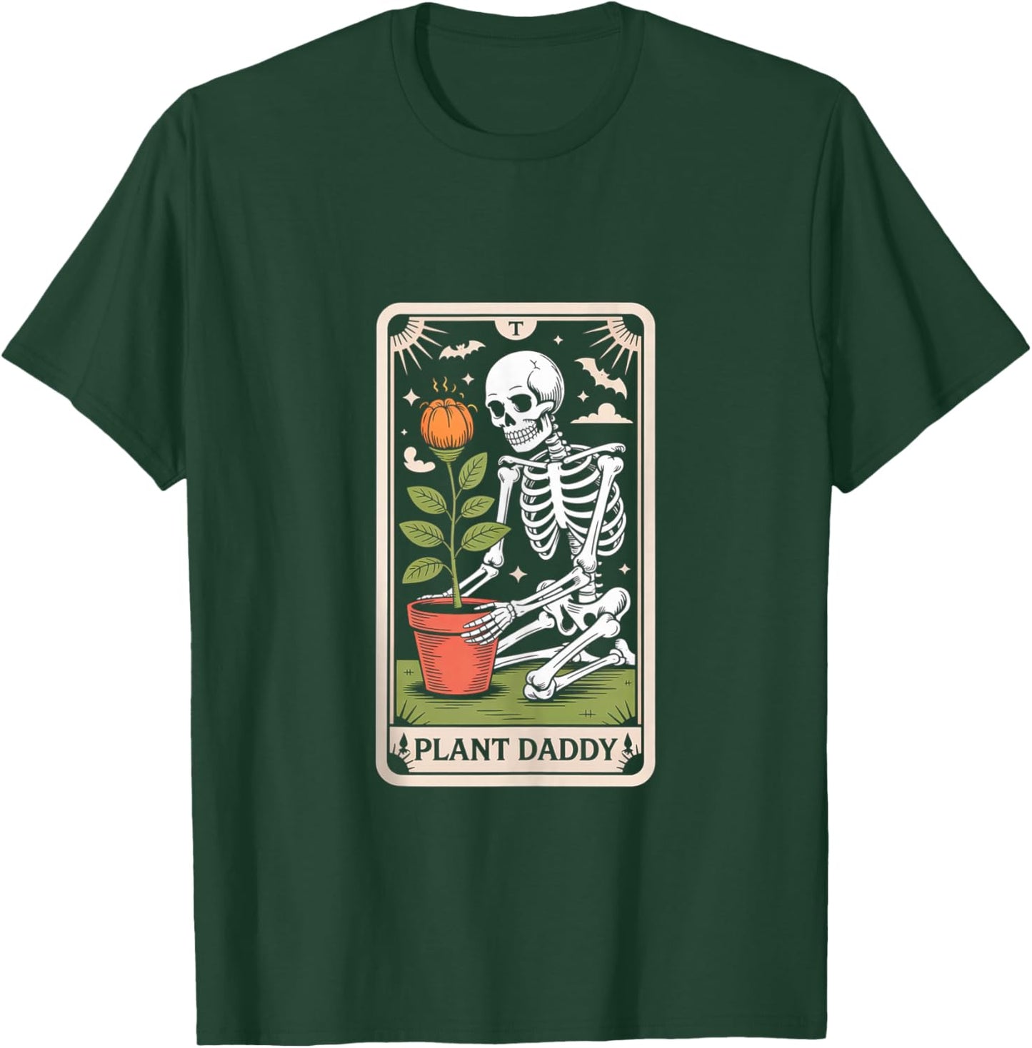 Plant Daddy Nature Botanical Gardener Plant Dad Skeleton T-Shirt - T-Shirt | Forest