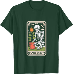 Plant Daddy Nature Botanical Gardener Plant Dad Skeleton T-Shirt - T-Shirt | Forest