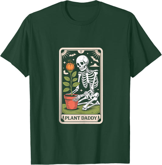 Plant Daddy Nature Botanical Gardener Plant Dad Skeleton T-Shirt - T-Shirt | Forest