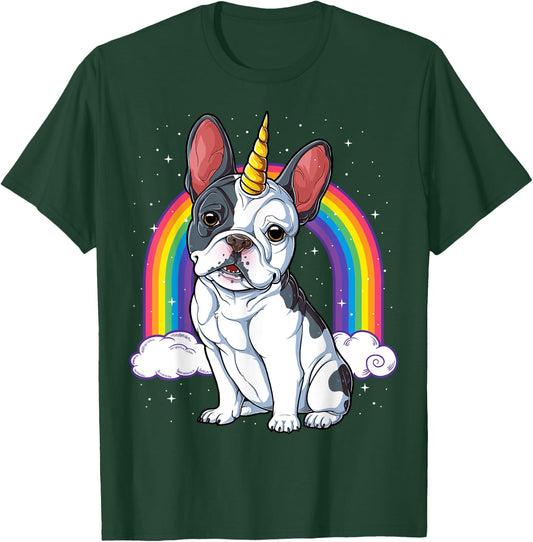 French Bulldog Unicorn Shirt Girls Space Galaxy Frenchicorn T-Shirt - T-Shirt | Forest