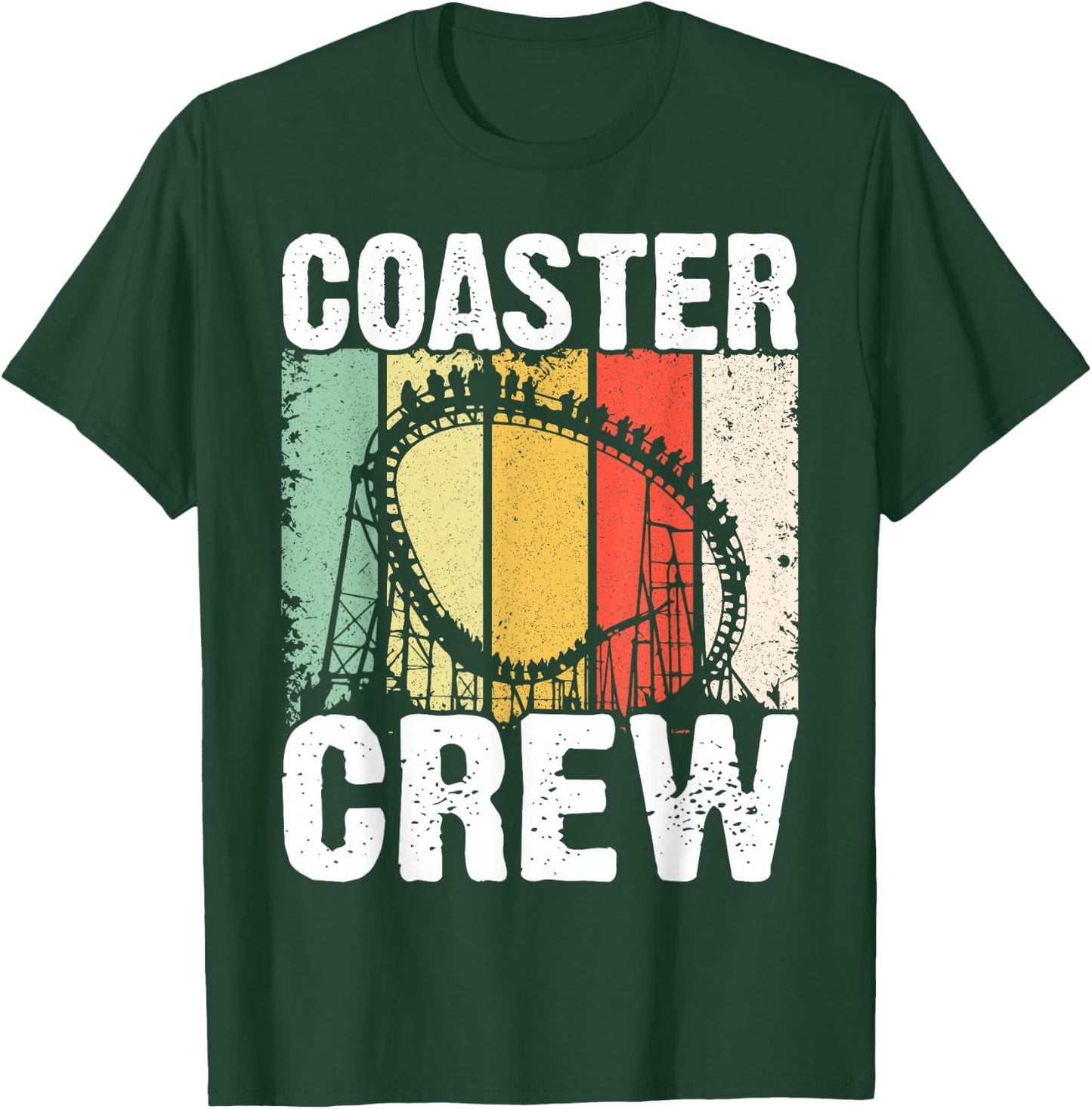 Vintage Rollercoaster Crew I Family Roller Coaster T-Shirt - T-Shirt | Forest