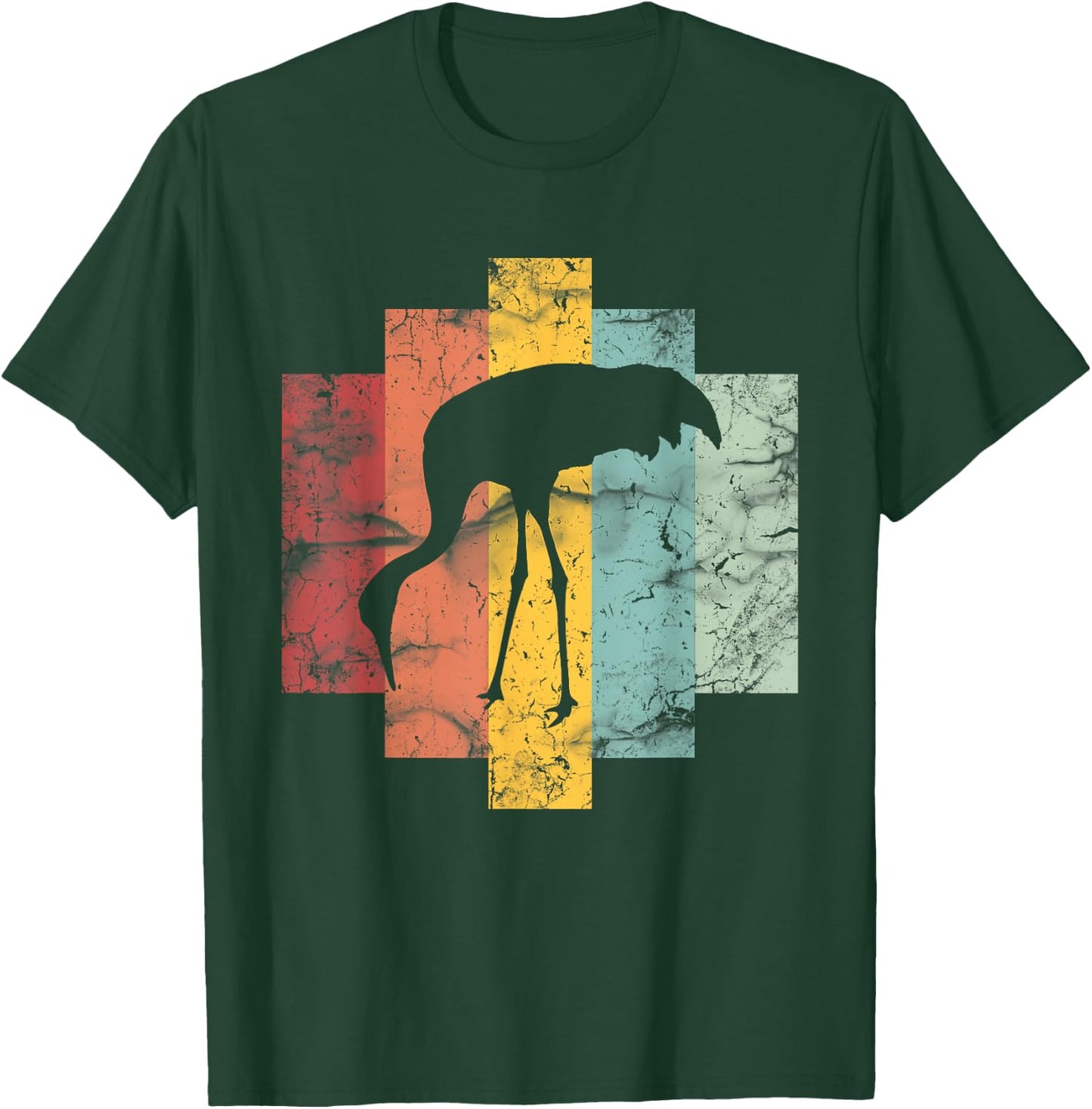Retro Vintage Shape Sandhill Crane Lover Shirt Safari Pet T-Shirt - T-Shirt | Forest