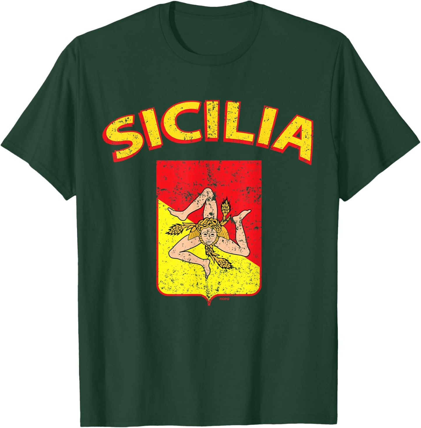 Sicilia Italia Flag, Sicilian, Sicily Italy, Sicilia T-Shirt - T-Shirt | Forest