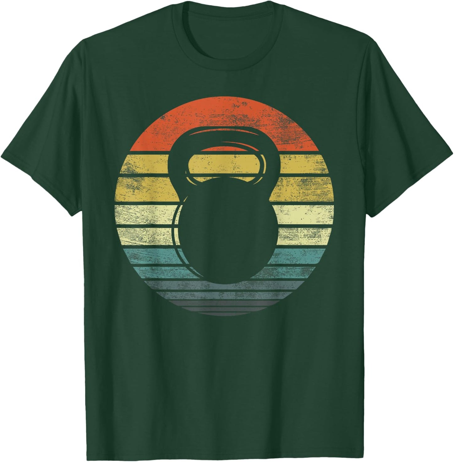 Kettlebell Gifts Funny Workout Retro Vintage Fitness Gym T-Shirt - T-Shirt | Forest