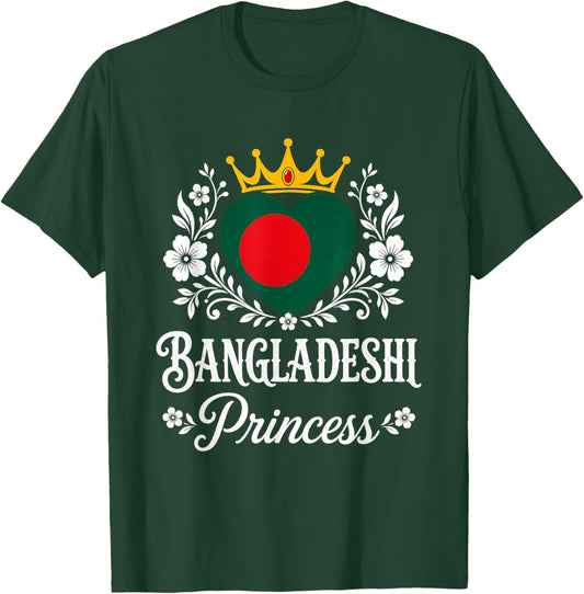 Bangladeshi Princess Bangladesh Flag Proud Bangladeshi Girl T-Shirt - T-Shirt | Forest