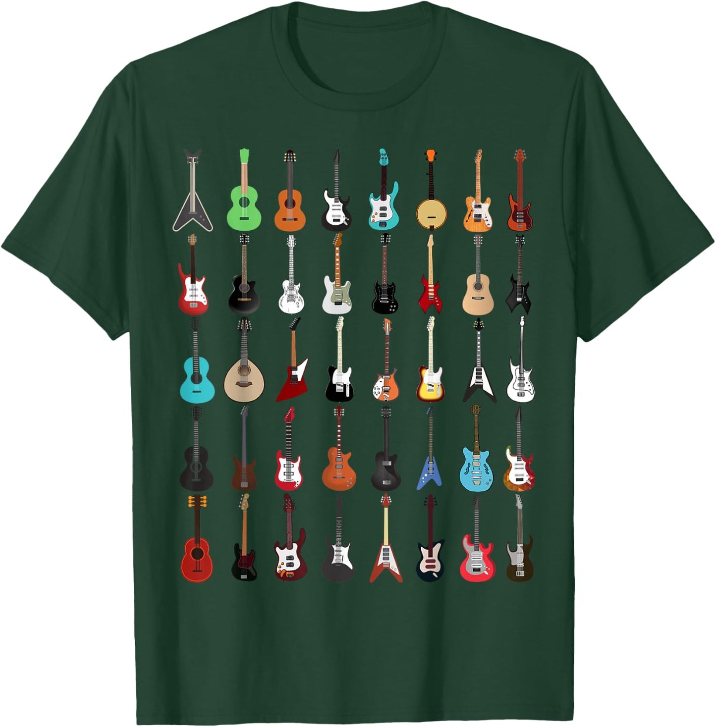 Guitar Musical Instrument T Shirt (Rock N Roll ) T-Shirt - T-Shirt | Forest
