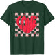 Xoxo Xo Xo Groovy LOVE Checkered Valentine Men Women Kids T-Shirt - T-Shirt | Forest