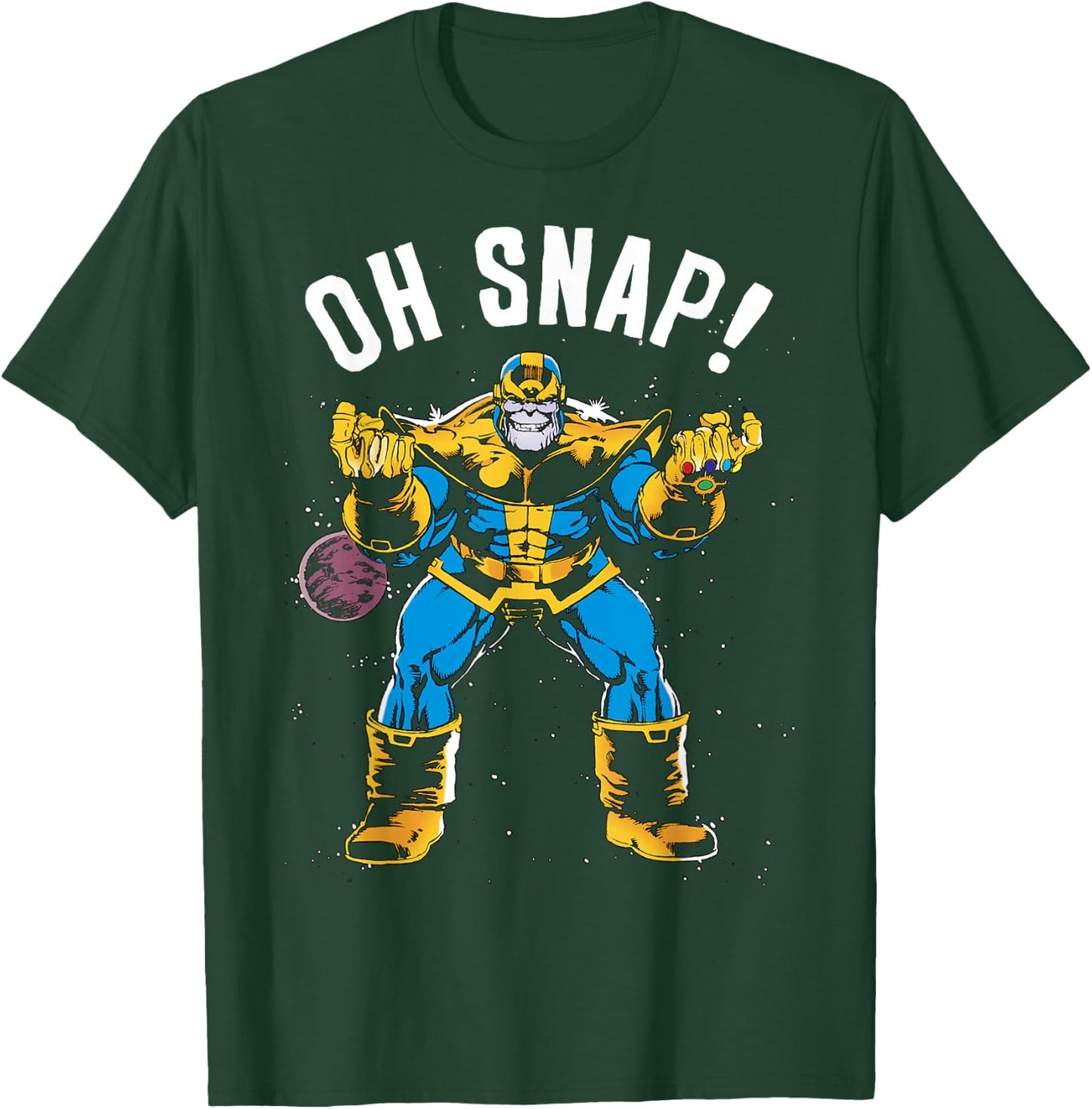 Marvel Thanos Space Oh Snap! Retro Comic Style T-Shirt - T-Shirt | Forest