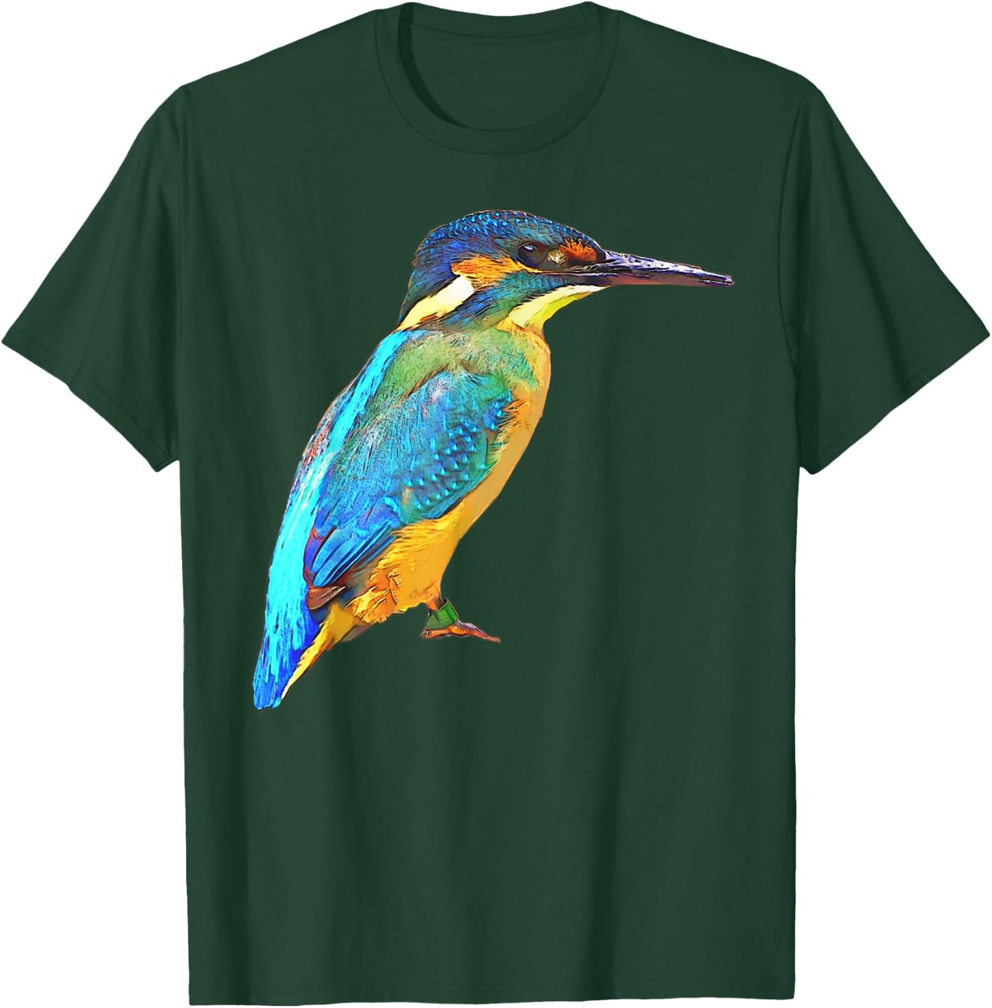 Kingfisher Bird Lover Designs Alcedinidae Kingfisher Birding T-Shirt - T-Shirt | Forest