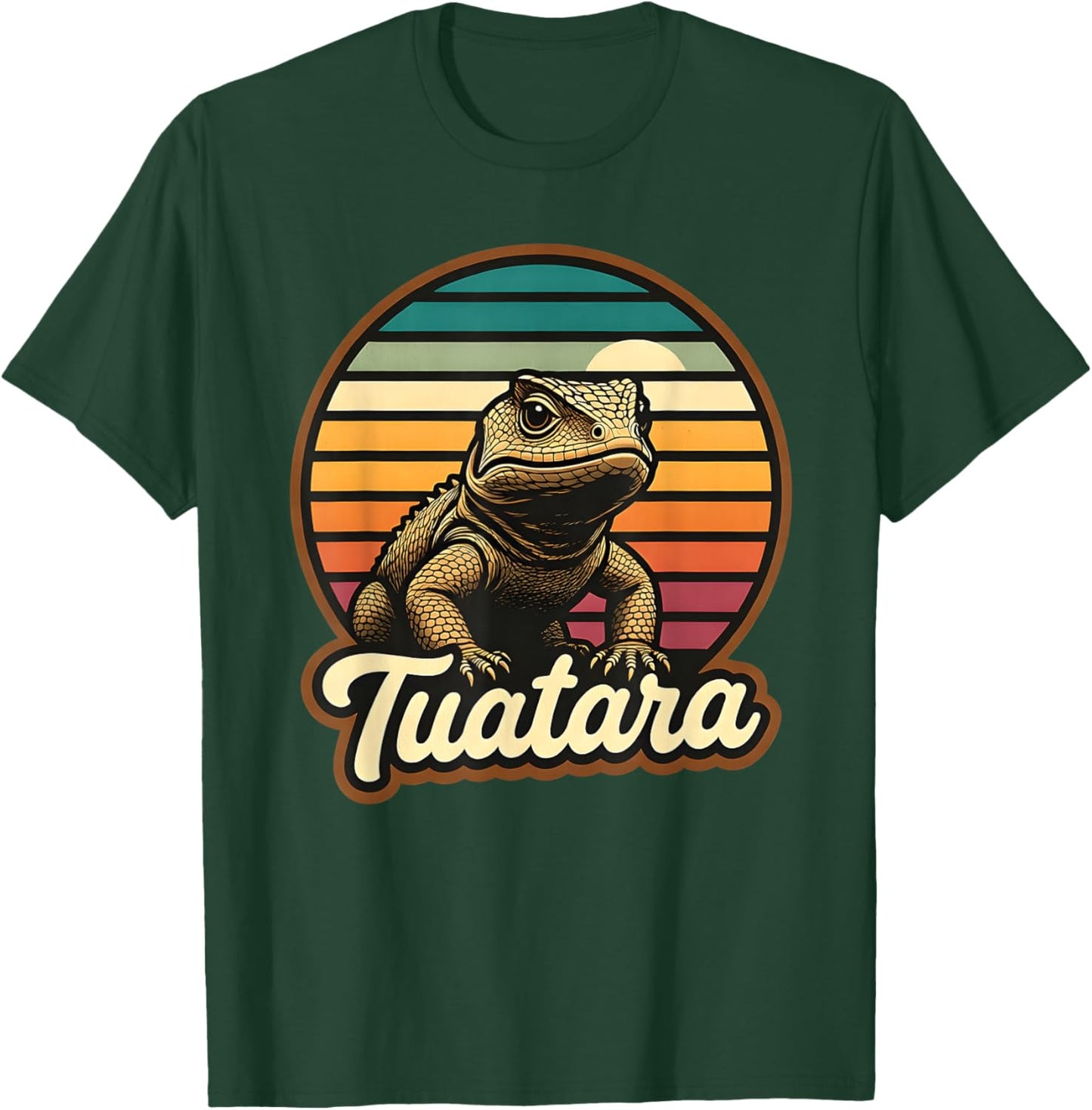 Tuatara Retro T-Shirt - T-Shirt | Forest