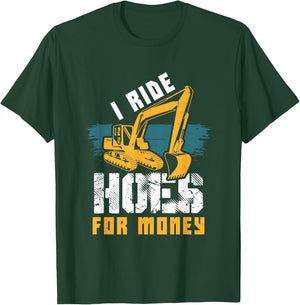 Excavator , Hoe Operator Funny Construction T-Shirt - T-Shirt | Forest