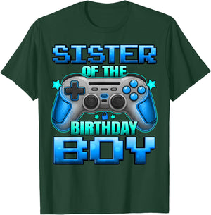 Sister of The Birthday Boy Matching Family Lil Sister T-Shirt - T-Shirt | Forest