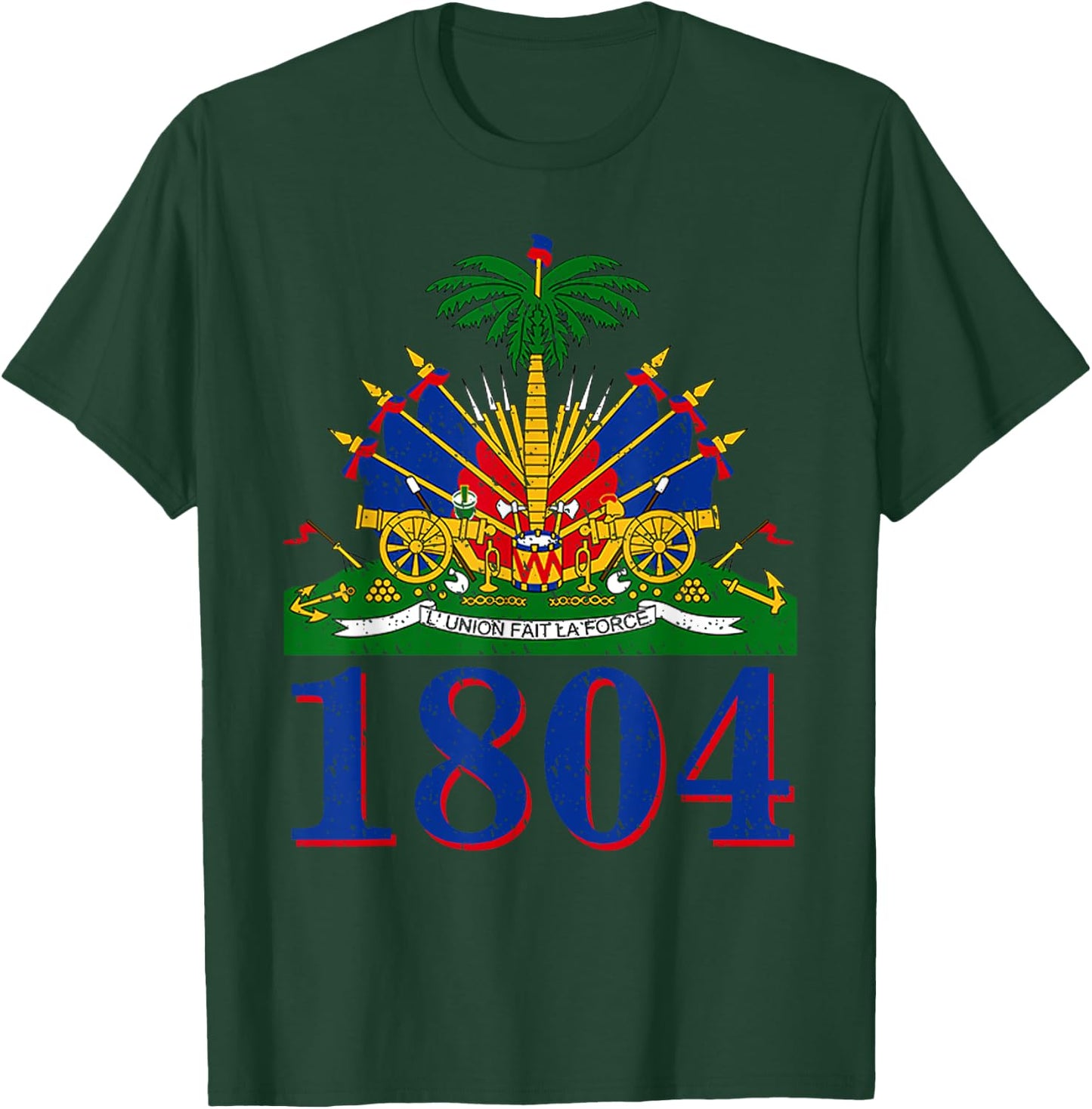 1804 | Cute Haiti Year Of Independence Gift T-Shirt - T-Shirt | Forest