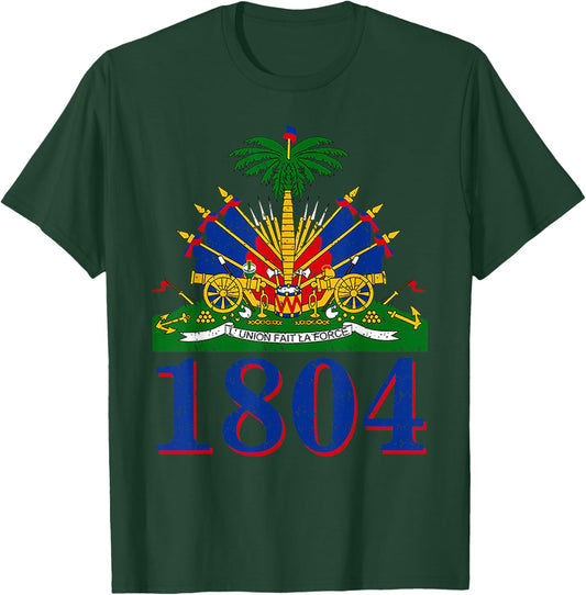 1804 | Cute Haiti Year Of Independence Gift T-Shirt - T-Shirt | Forest