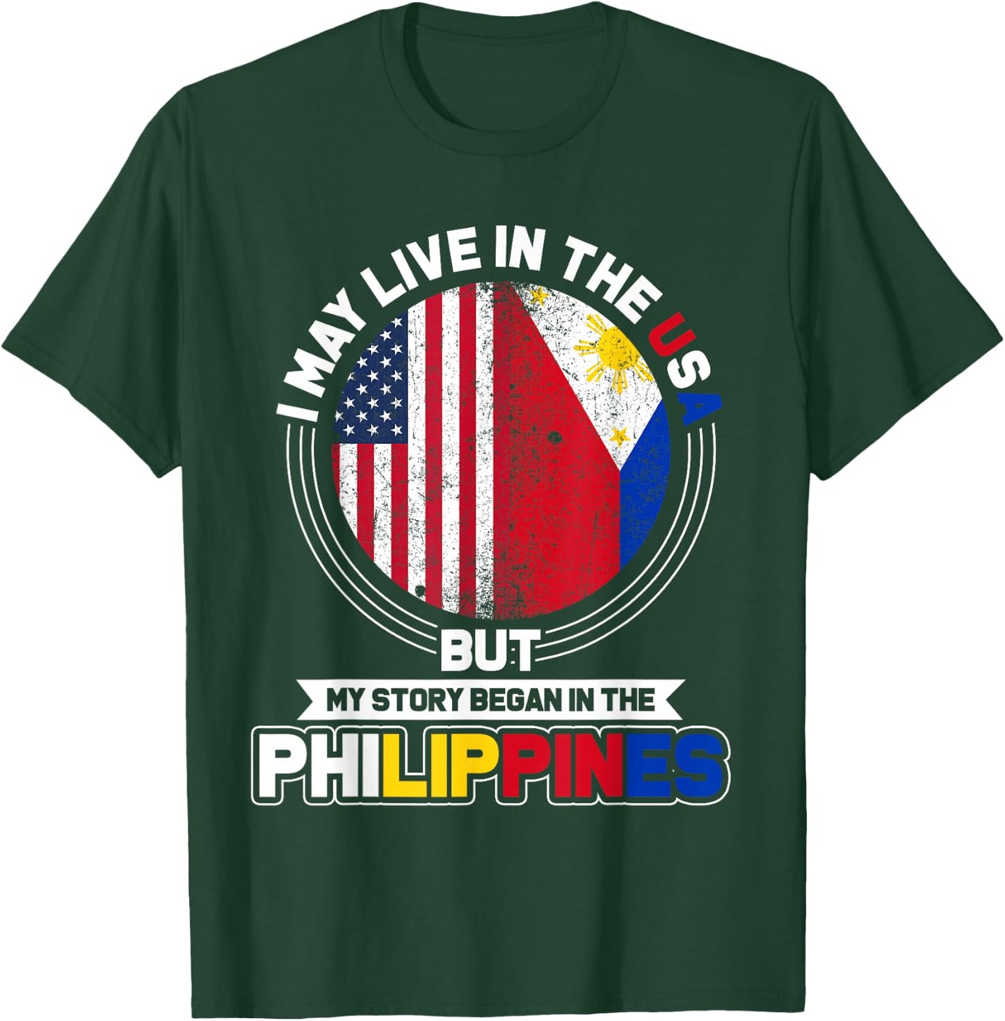 Philippine USA Flag Philippines T-Shirt - T-Shirt | Forest