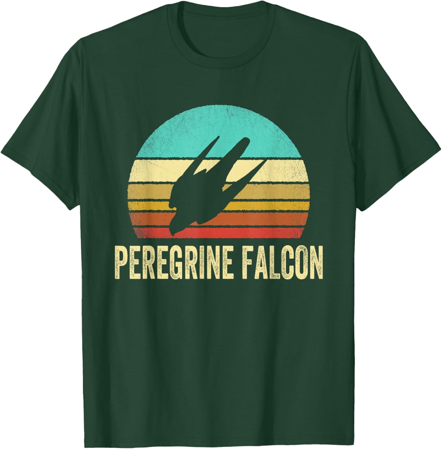 Vintage Peregrine Falcon Shirt Sunset T-Shirt - T-Shirt | Forest