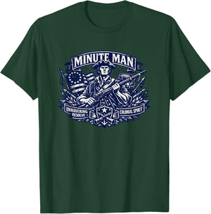 Minute Man Colonial Patriot Spirit T-Shirt - T-Shirt | Forest