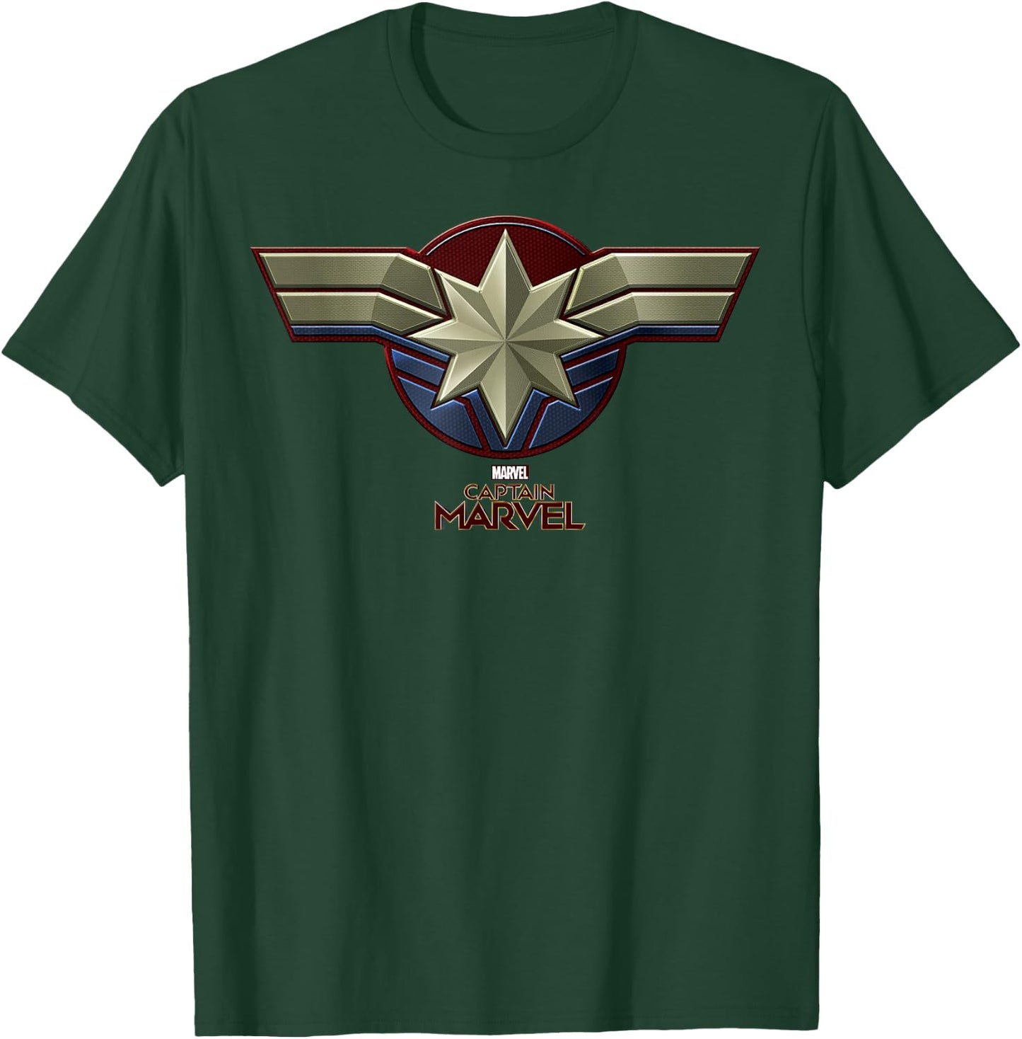 Marvel Captain Marvel Movie Chest Symbol T-Shirt - T-Shirt | Forest
