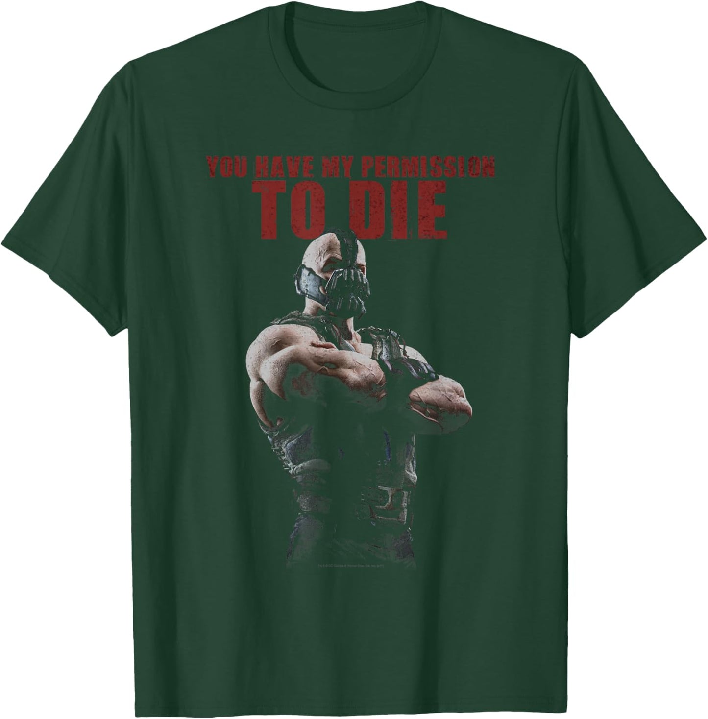Batman Dark Knight Rises Bane Permission to Die T-Shirt - T-Shirt | Forest