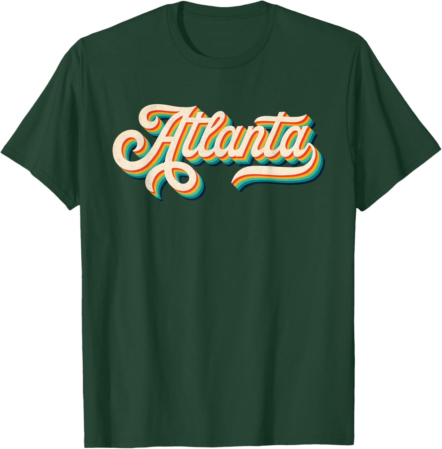 70s Vintage Retro Atlanta Georgia Throwback USA Souvenir T-Shirt - T-Shirt | Forest