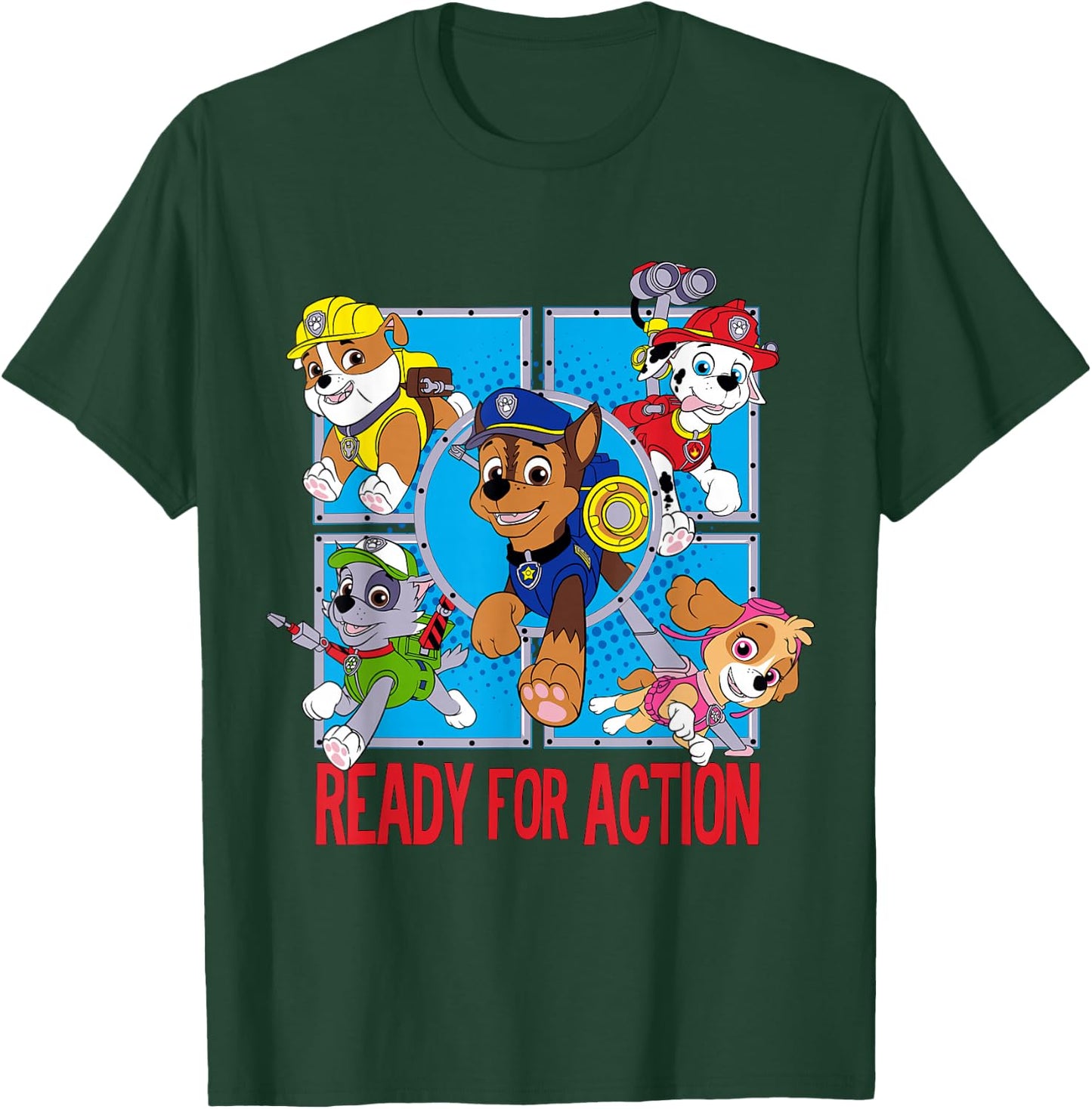 PAW Ready For Action With Group T-Shirt - T-Shirt | Forest