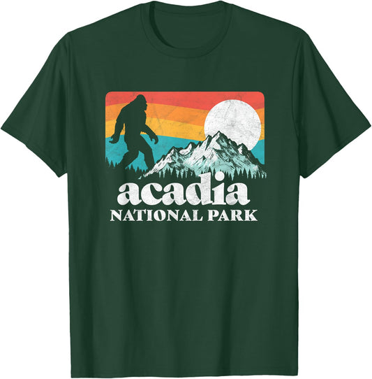 Acadia National Park Maine Bigfoot Mountains T-Shirt - T-Shirt | Forest