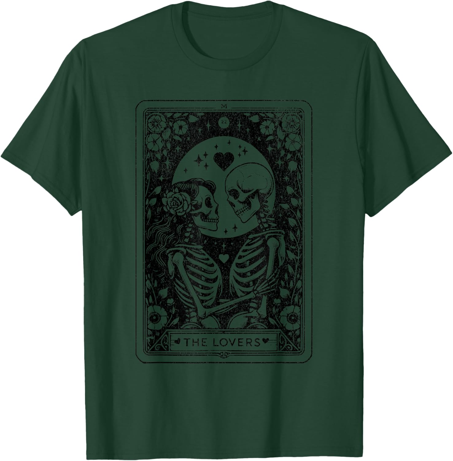 The Lovers Tarot Cards Skeleton Men Women Tarot Card T-Shirt - T-Shirt | Forest