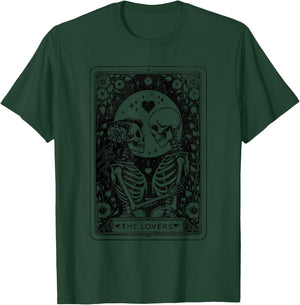 The Lovers Tarot Cards Skeleton Men Women Tarot Card T-Shirt - T-Shirt | Forest