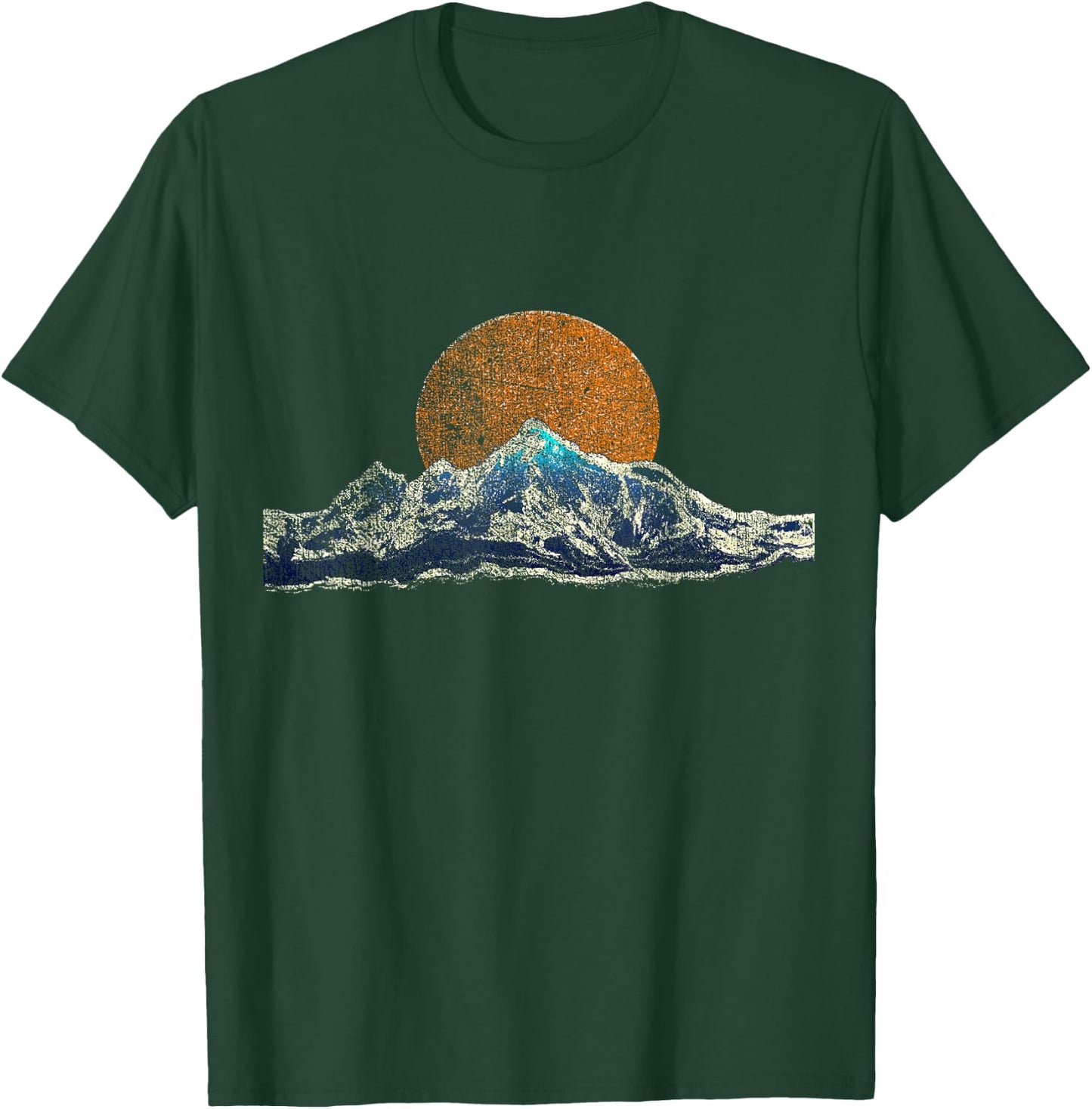 Mountain Hiking and Camping Sunset Scene Shirt T-Shirt - T-Shirt | Forest