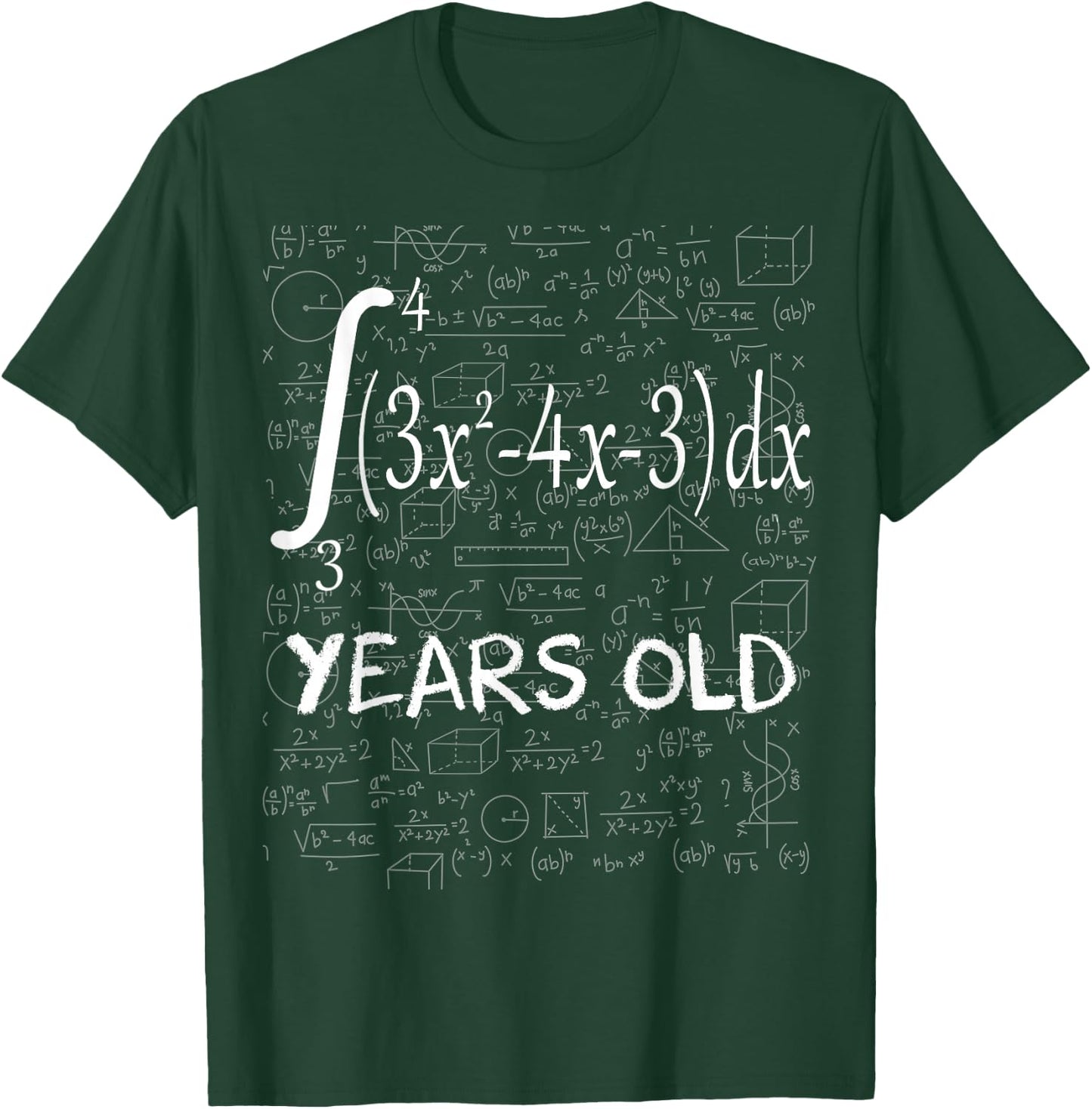 Funny Math Geek Integral Calculus 20th Birthday 20 Years Old T-Shirt - T-Shirt | Forest